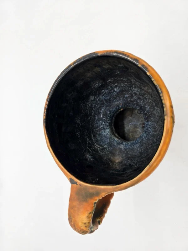 Duży rzeźbiony ceramiczny puchar dekoracyjny, made in west Germany, model WB112