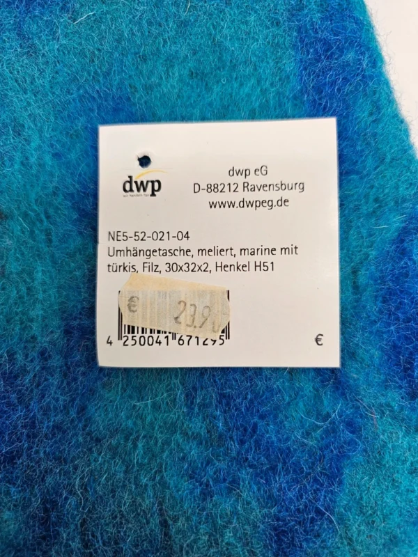Ręcznie wykonana torba na ramię z filcu – Manushi x dwp eG