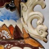 Duży Chiński wazon ceramiczny – ręcznie malowany, reliefowy, unikatowy