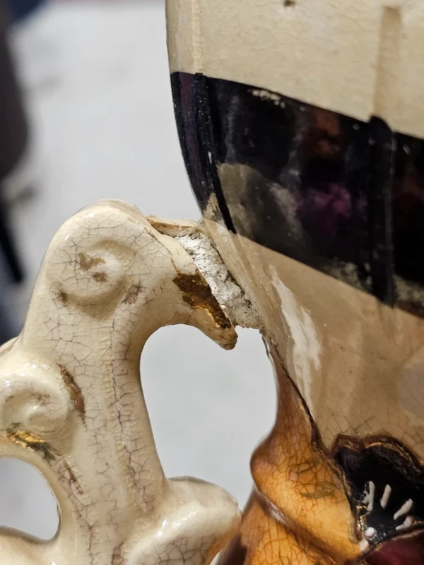 Duży Chiński wazon ceramiczny – ręcznie malowany, reliefowy, unikatowy