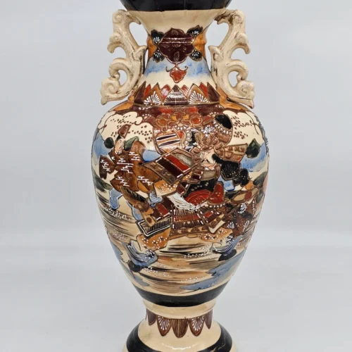 Duży Chiński wazon ceramiczny – ręcznie malowany, reliefowy, unikatowy