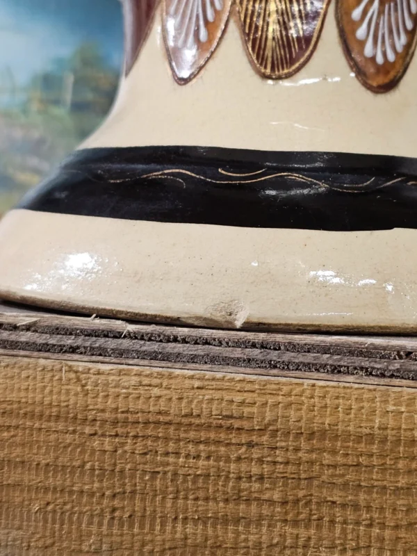 Duży Chiński wazon ceramiczny – ręcznie malowany, reliefowy, unikatowy