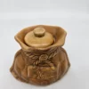 Ceramiczny pojemnik na kawę w kształcie worka – 16x12 cm, sygnowany