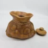 Ceramiczny pojemnik na kawę w kształcie worka – 16x12 cm, sygnowany