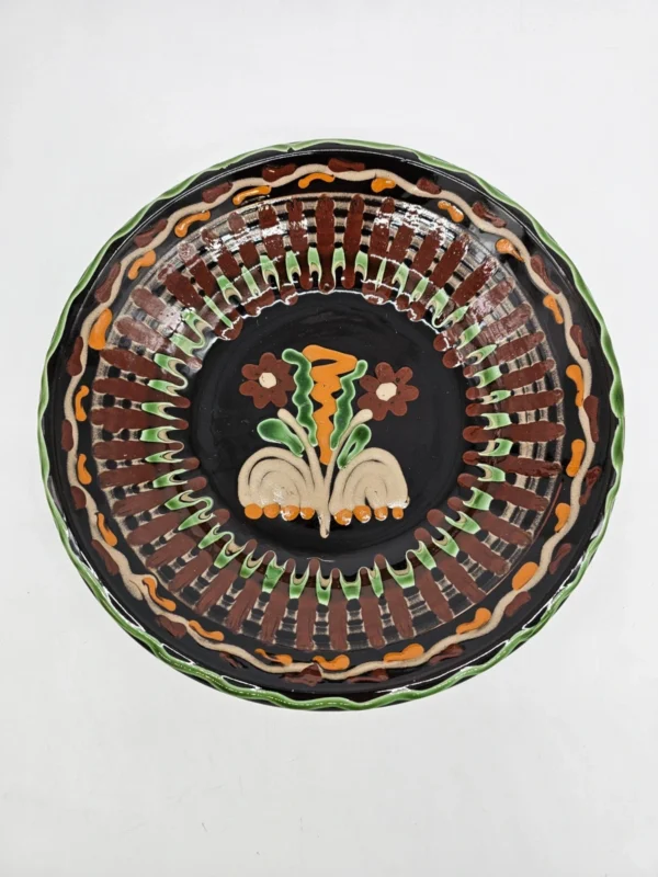 Ręcznie malowany talerz ceramiczny o średnicy 27,5 cm