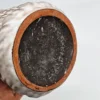 Wazon ceramiczny z uchwytem – styl vintage, faktura sznura