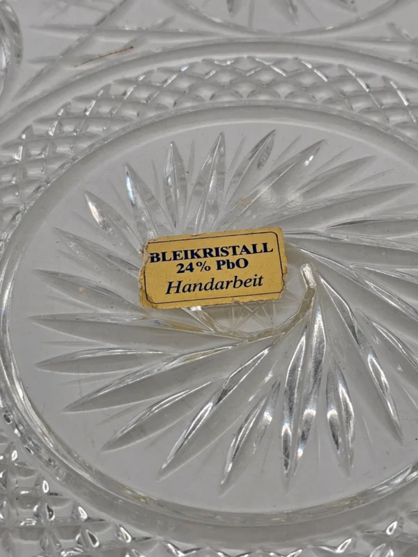 Patera kryształowa Bleikristall 24% PbO, ręcznie szlifowana