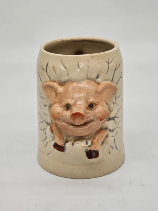 Kufel ceramiczny Gerz Germany 0,5L z trójwymiarową świnką