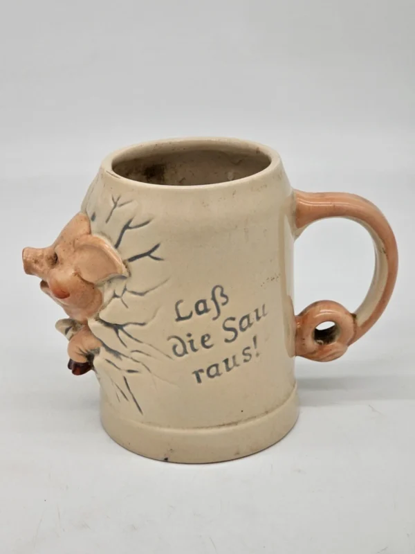 Kufel ceramiczny Gerz Germany 0,5L z trójwymiarową świnką