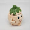 Ceramiczny pojemnik ręcznie robiony – uroczy warzywniak z uśmiechem, 12 cm