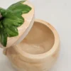 Ceramiczny pojemnik ręcznie robiony – uroczy warzywniak z uśmiechem, 12 cm