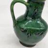 Dzbanek ceramiczny zielony z ażurowym wzorem – 17 cm