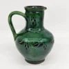 Dzbanek ceramiczny zielony z ażurowym wzorem – 17 cm