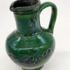 Dzbanek ceramiczny zielony z ażurowym wzorem – 17 cm