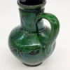 Dzbanek ceramiczny zielony z ażurowym wzorem – 17 cm