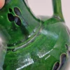 Dzbanek ceramiczny zielony z ażurowym wzorem – 17 cm