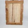 Tablica ekspozycyjna z materiałowym wypełnieniem i drewnianą ramą – vintage, 32x45 cm
