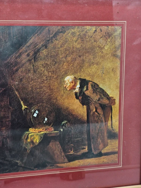 Obraz w ramie 33x33 – reprodukcja "Alchemika" klasyka stylu akademickiego