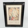 Grafika komunijna „Anioły i Dzieci” z 1934 r. w czarnej ramie – 30 × 40 cm