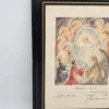 Grafika komunijna „Anioły i Dzieci” z 1934 r. w czarnej ramie – 30 × 40 cm