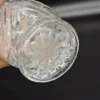 Wazon tłoczony ze szkła prasowanego, wys. 21 cm – styl retro / PRL