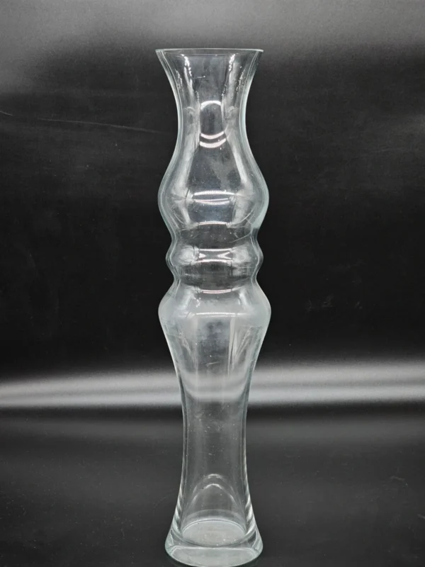 Wazon szklany bezbarwny, 45 cm – nowoczesna forma,