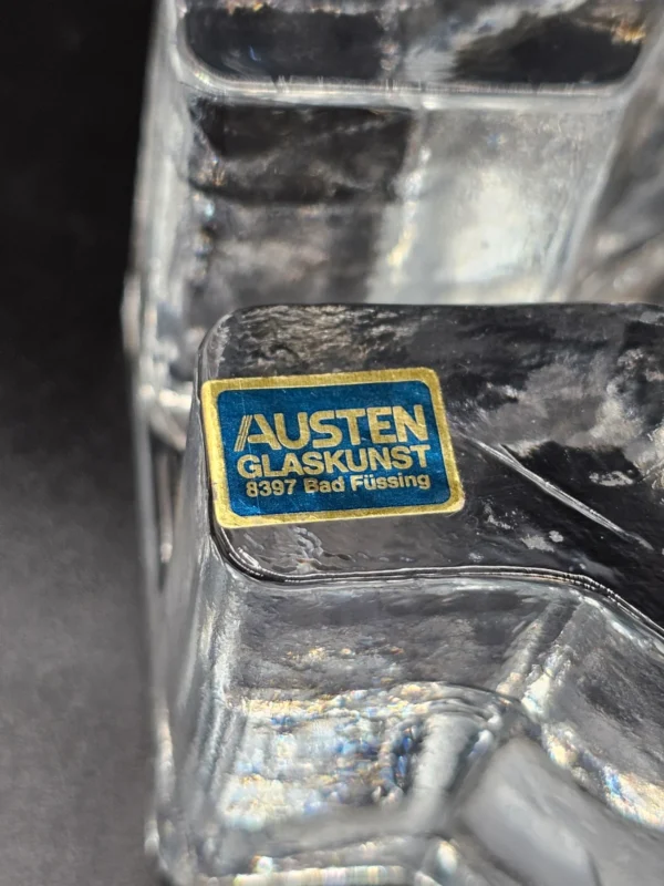 Austen Glaskunst – designerski świecznik lodowy, 15 × 13 cm, szkło artystyczne Niemcy