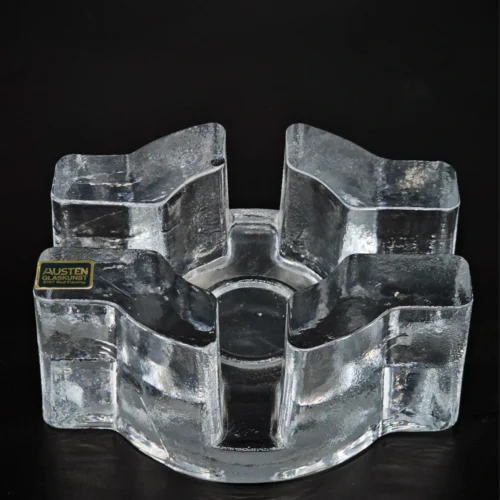 Austen Glaskunst – designerski świecznik lodowy, 15 × 13 cm, szkło artystyczne Niemcy