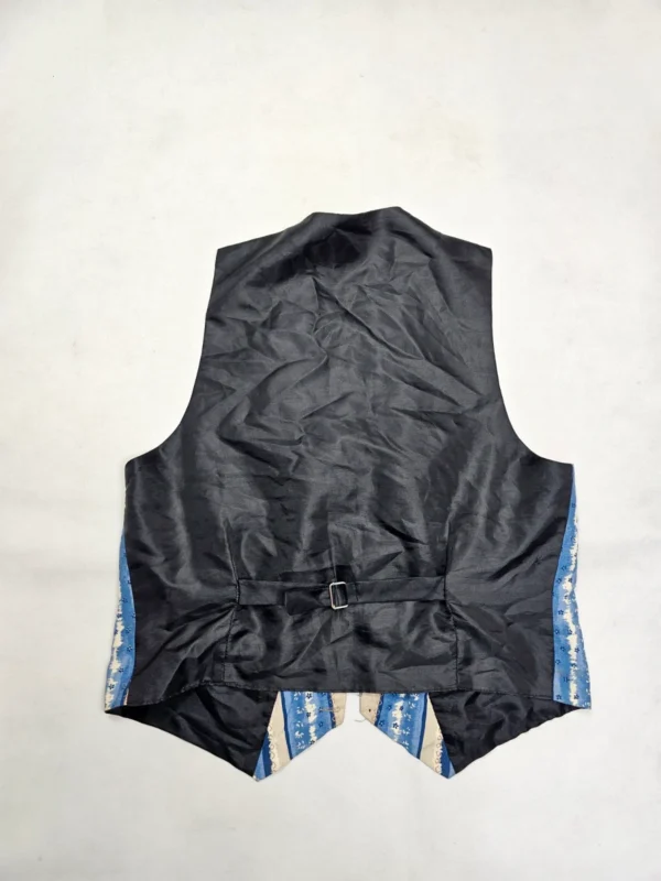 Kamizelka męska Perica Made in Italy, beżowa z czarnymi lamówkami, r. ok. L/XL