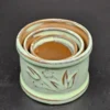 Komplet ceramicznych osłonek na doniczki – zestaw 3 sztuki, dekor kwiatowy