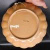 Ręcznie malowana ceramiczna misa dekoracyjna 41 cm – wzór kwiatowy, do powieszenia