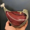 Ceramiczna lampa naftowa, sygnowana, rękodzieło artystyczne, 15×16 cm