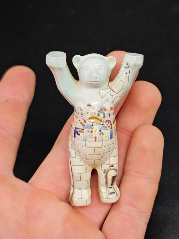 Buddy Bear porcelanowy Jerusalem ok. 7 cm, edycja kolekcjonerska, ręcznie zdobiony