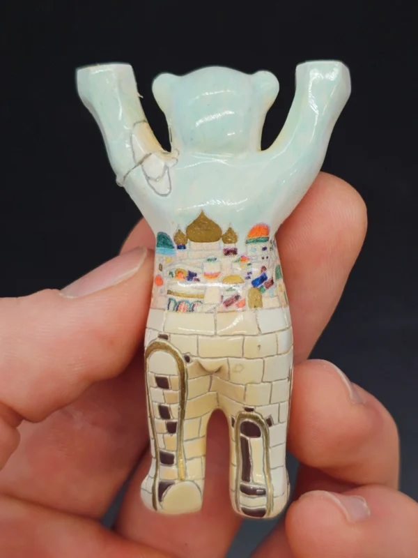 Buddy Bear porcelanowy Jerusalem ok. 7 cm, edycja kolekcjonerska, ręcznie zdobiony