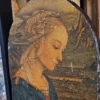 Stara ikona / obraz religijny na drewnie – Madonna w modlitwie