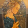 Stara ikona / obraz religijny na drewnie – Madonna w modlitwie