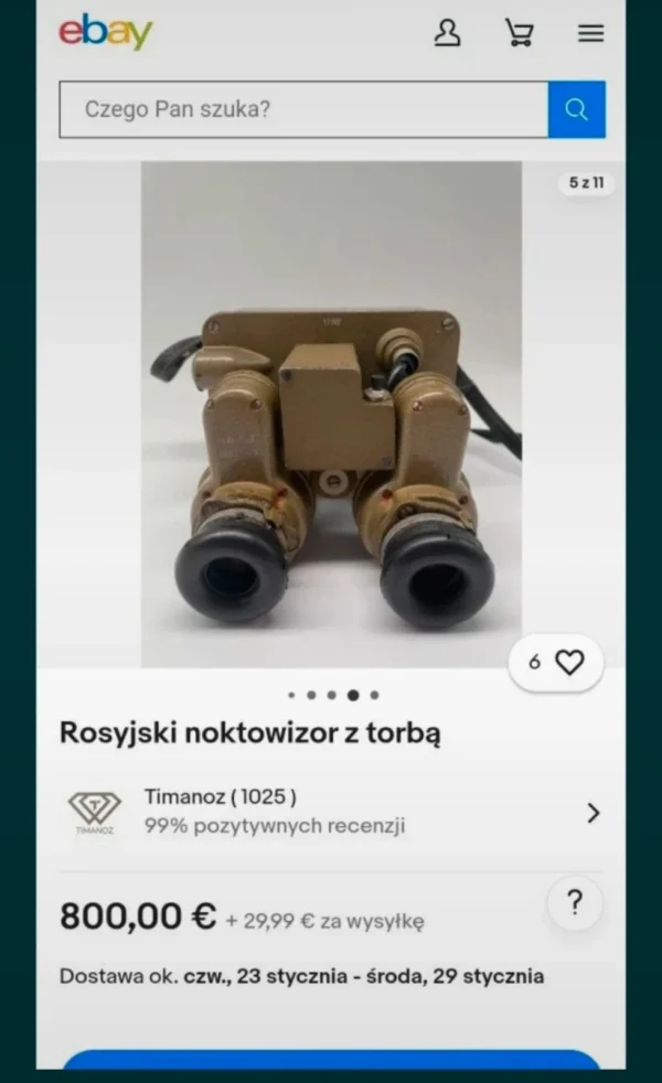 radziecki wojskowy noktowizor TN-57E