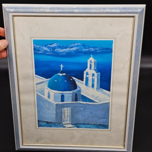 Obraz ręcznie malowany Grecja Santorini 32x40