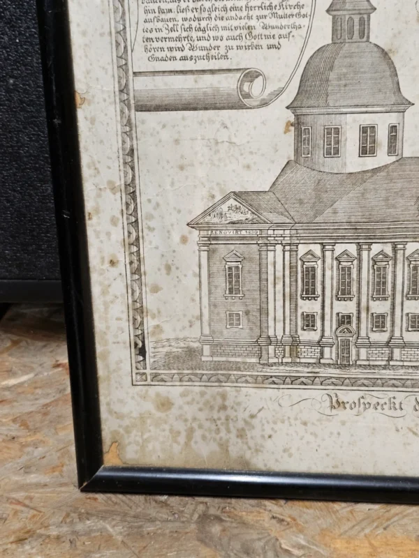 Stara grafika – Mariazell (Austria) XIX wiek, sygnowana