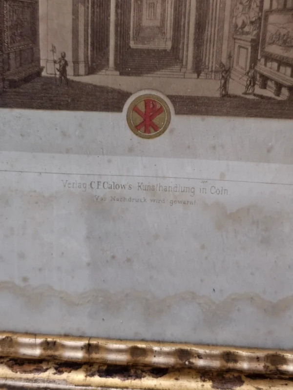 Stara litografia – Sobory Powszechne, Watykan, 1869 – C. Scheuren, Düsseldorf / C.F. Calow, Köln