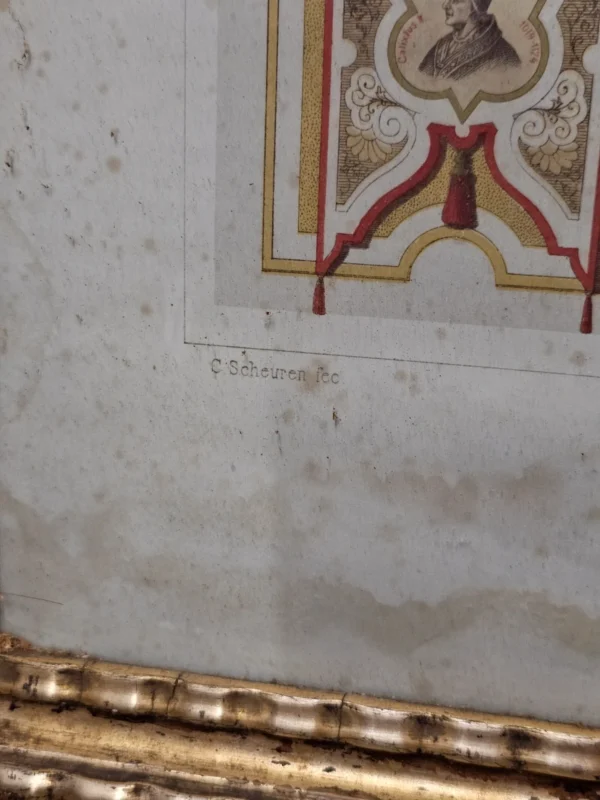 Stara litografia – Sobory Powszechne, Watykan, 1869 – C. Scheuren, Düsseldorf / C.F. Calow, Köln