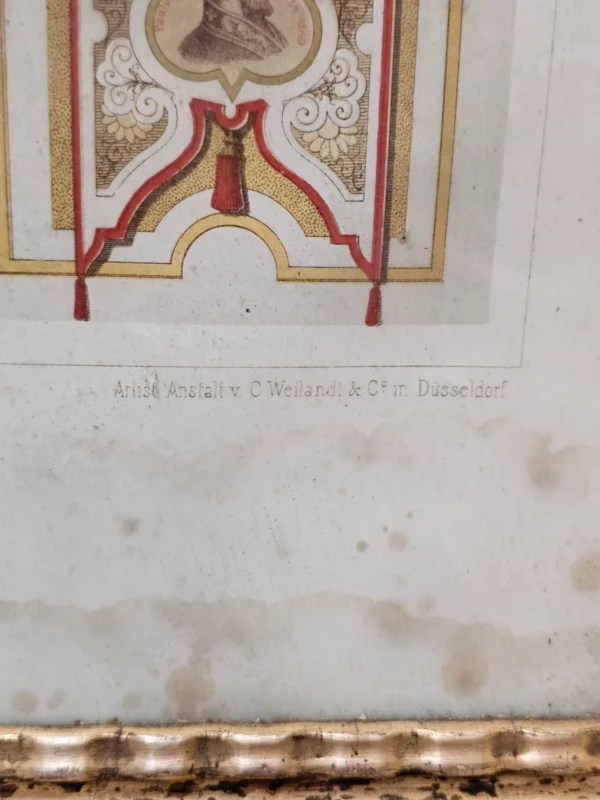 Stara litografia – Sobory Powszechne, Watykan, 1869 – C. Scheuren, Düsseldorf / C.F. Calow, Köln