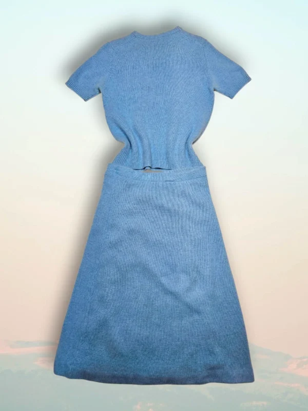 C&A komplet damski 70% wełna + angora – rozmiar 42, błękitny