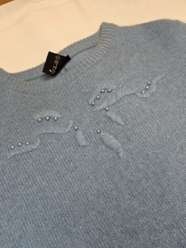 C&A komplet damski 70% wełna + angora – rozmiar 42, błękitny