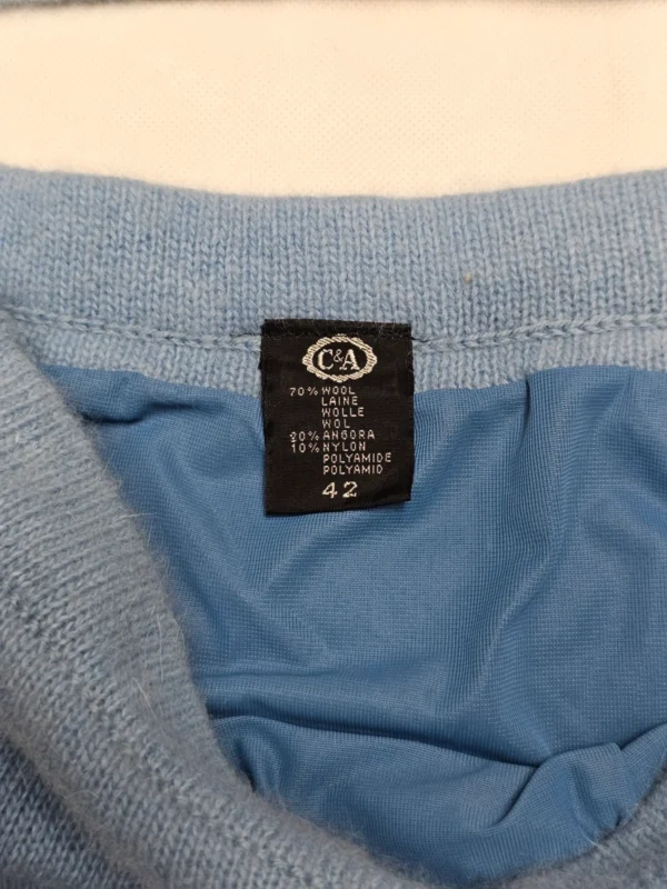 C&A komplet damski 70% wełna + angora – rozmiar 42, błękitny