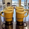 Zestaw 6 japońskich kubków ceramicznych – vintage
