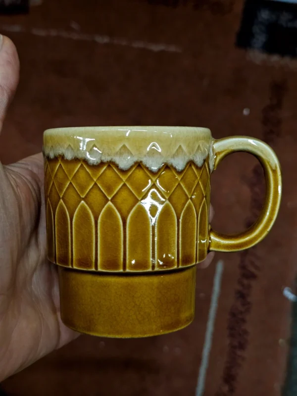 Zestaw 6 japońskich kubków ceramicznych – vintage