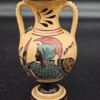🏺 Ręcznie malowana grecka amfora dekoracyjna – Artemis & Athena, 18 cm, hand made