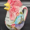 Ceramiczny dzbanek kogut – Malcesine Il Castello, ręcznie malowany, Włochy