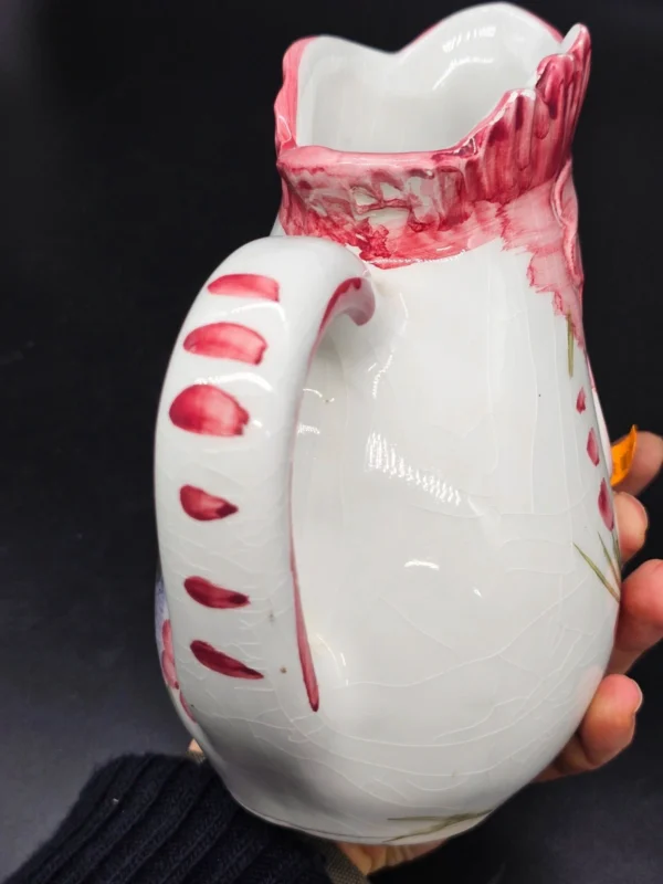 Ceramiczny dzbanek kogut – Malcesine Il Castello, ręcznie malowany, Włochy